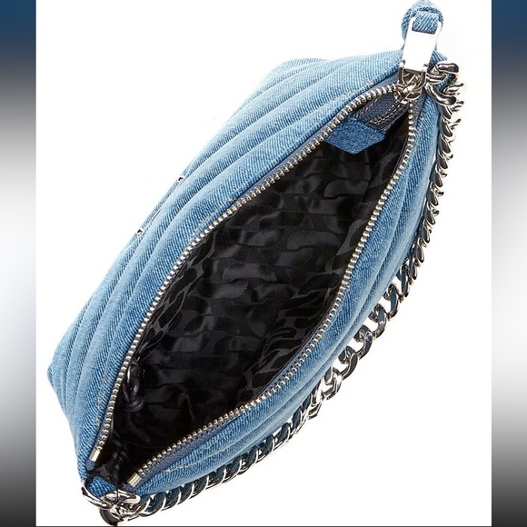 NWT Rebecca Minkoff Edie Denim Chain Crossbody Bag - Picture 7 of 16